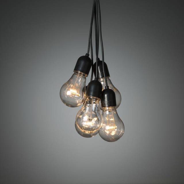 Edison Style LED - Hanging Bulb Festoon String Light - Black (14.5cm L)