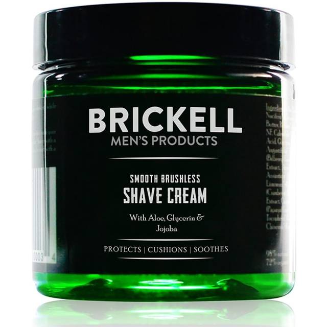 Brickell Men's Smooth Brushless Shave Cream for Men, Natural and Organic Smooth Shaving Lotion to Fight Nicks, Cuts and Razor Burn, 5 Ounce, Scented