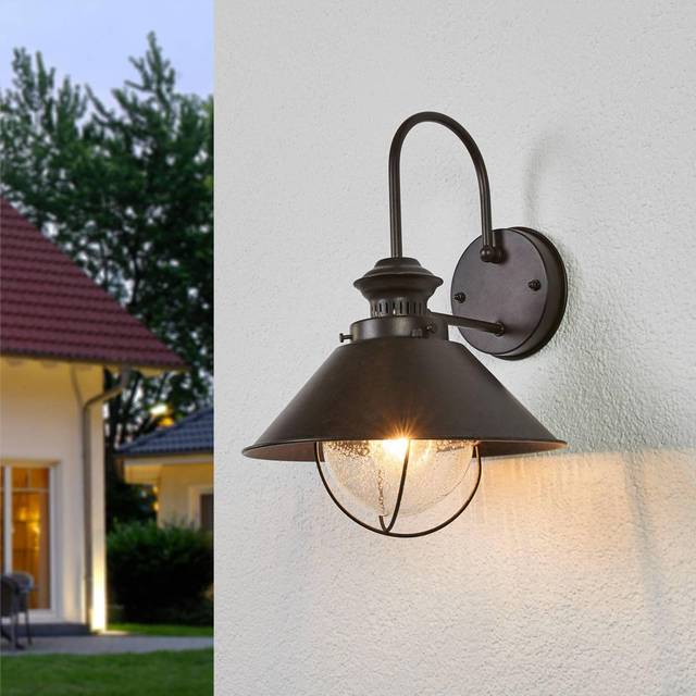 Faro Barcelona Nautica-P Outdoor Wall Light - Rust Brown
