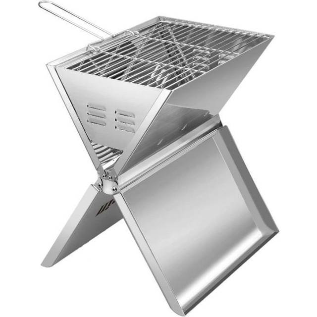 Vikbar grill 36 x 26 cm, rostfritt stål - Stål