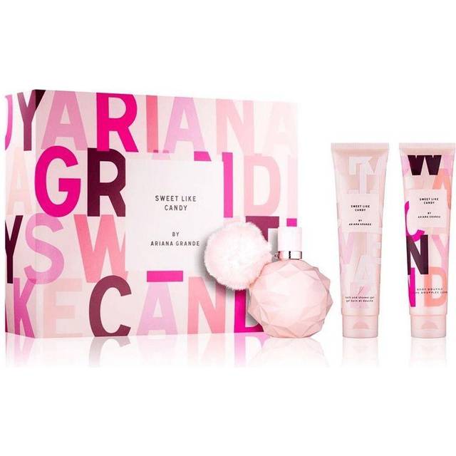 Sweet Like Candy by Ariana Grande Gift Set -- 3.4 oz Eau De Parfum Spray + 3.4 oz Body Souffle + 3. V728-539479