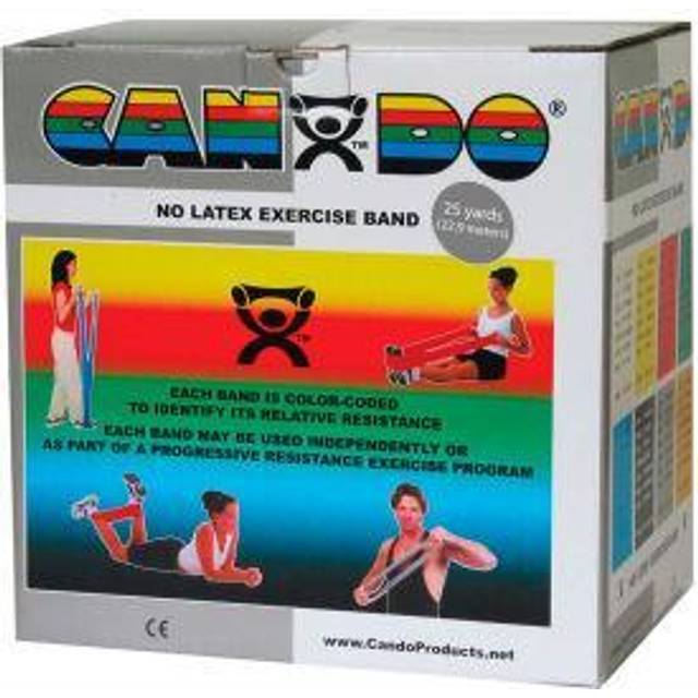 CanDo Latex-Free Exercise Band, Silver, 25 Yard Dispenser