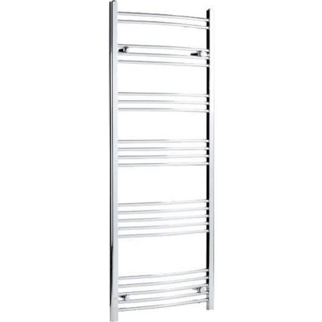 Dual Fuel Heated Towel Rail Chrome Designer Curved Thermostat Electric 1600x600