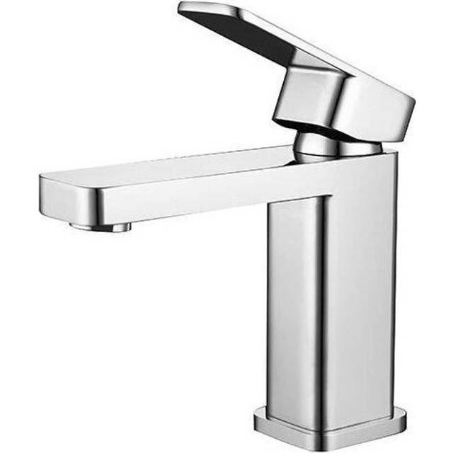 RAK Compact Eco Chrome Mono Square Basin Mixer Tap &amp; Clicker waste