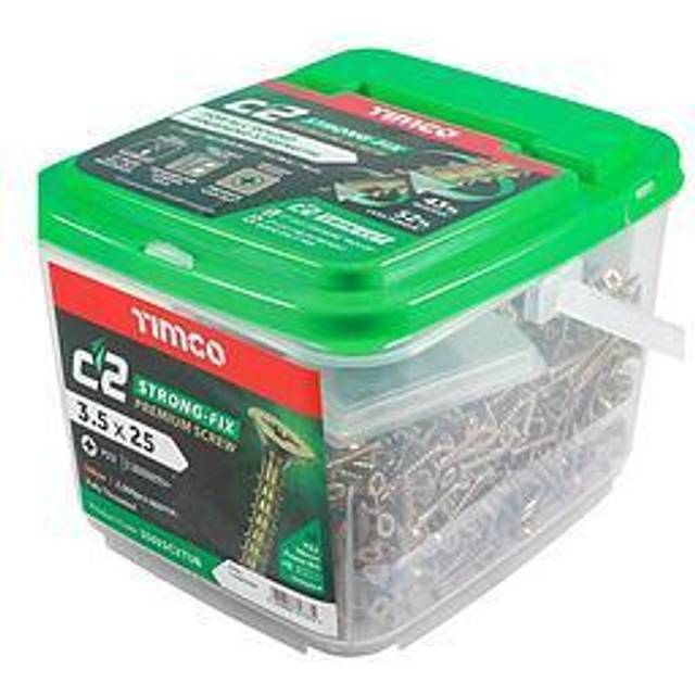 TIMCO C2 Strongfix Pz Double Countersunk Twincut Yellow - 35025C2TUB - you get 2