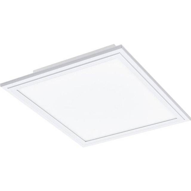 Flush Ceiling Light Colour White Shade Square White Plastic Bulb LED 14W Incl
