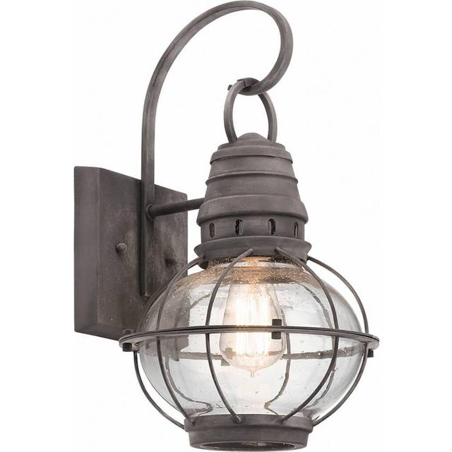 Kichler KL/BRIDGEPOINT/M Bridge Point Medium Wall Lantern Weathered Zi