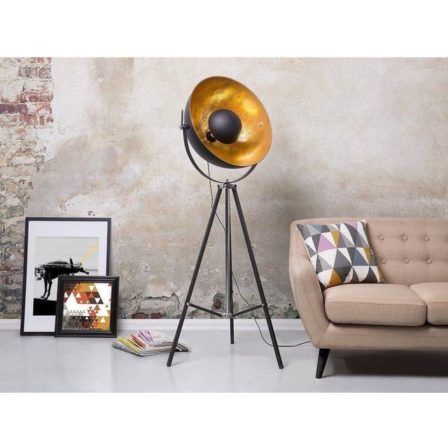 Industrial Vintage Tripod Floor Lamp Spotlight Studio Light Metal Black Thames ii