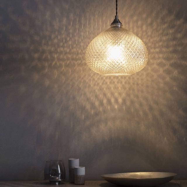 Endon 95480 Livia 1 Light Pendant Champagne Brass