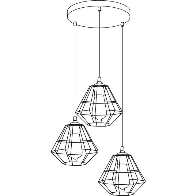 Envostar - Saphir Cluster Pendant Black