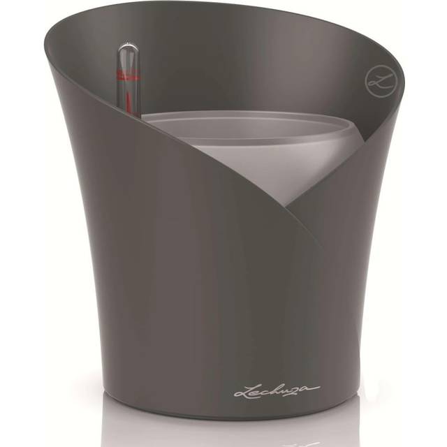 LECHUZA ORCHIDEA Slate Matt Poly Resin Table Self-watering Planter with Substrate D18 H19,5 cm