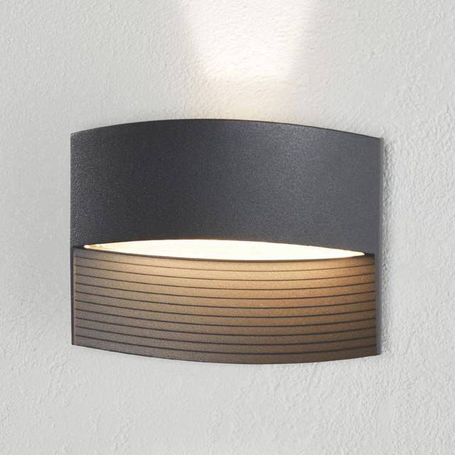 Lutec Lotus Wall Light Dark Grey Integrated LED IP54