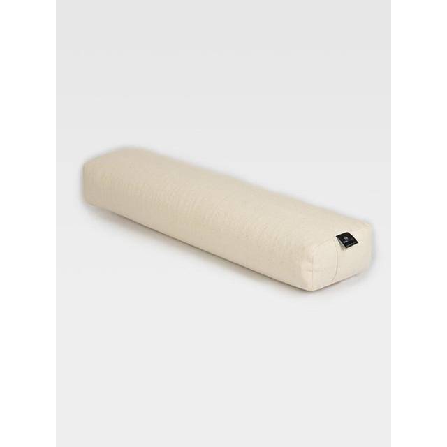 Yoga Studio Pranayama Buckwheat EU Meditation Bolster - Natural White | Healf