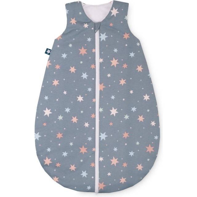 Julius Zöllner Sovsäck jersey, varm fyllning 2,5 TOG, tvättbar vid 60 °C, tillverkad i Tyskland, OEKO TEX Standard 100, Shiny Stars, storlek 56/62