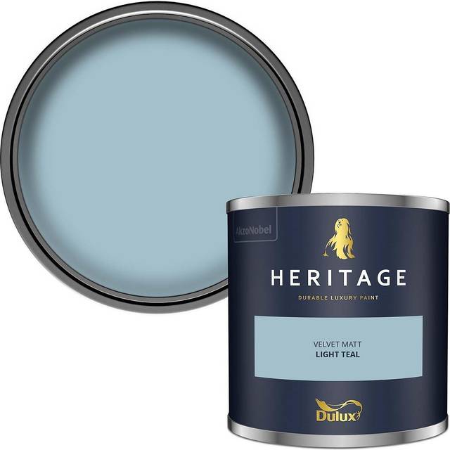 Dulux Heritage Velvet Matt Paint, Light Teal 125ml