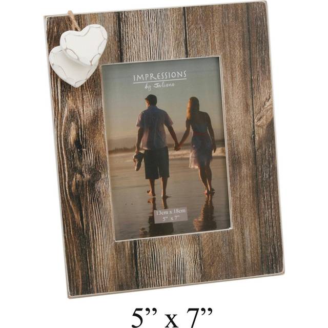 Juliana Two Hearts Wooden 7x5 Photo Frame