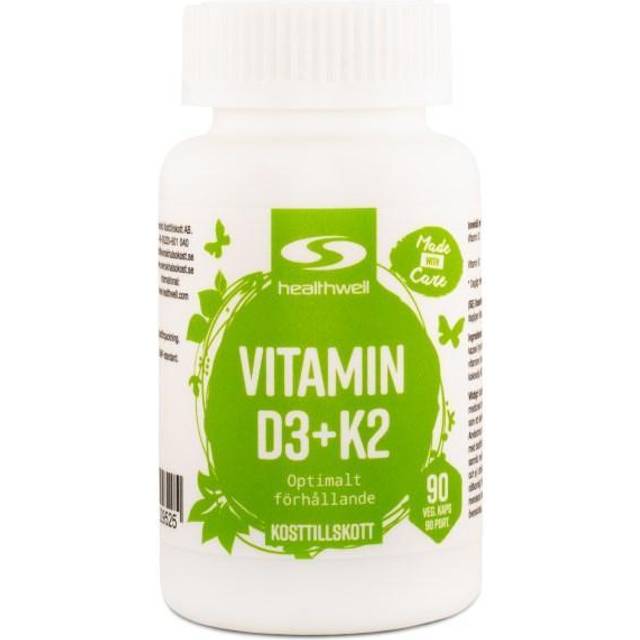 Healthwell Vitamin D3+K2, 90 kaps