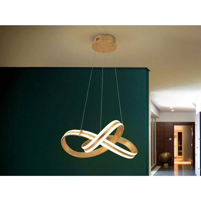 Schuller Lazas - Integrated LED Pendant Light, Gold Leaf