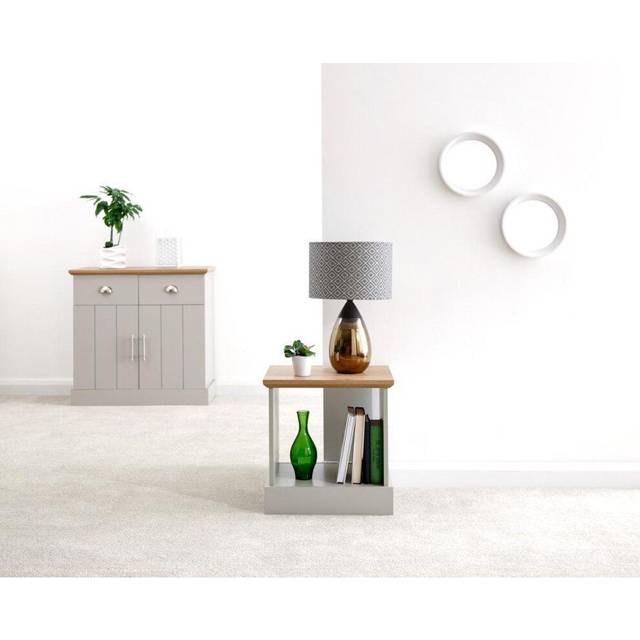 GFW Kendal Grey Lamp Table - 39 x 45 x 46cm