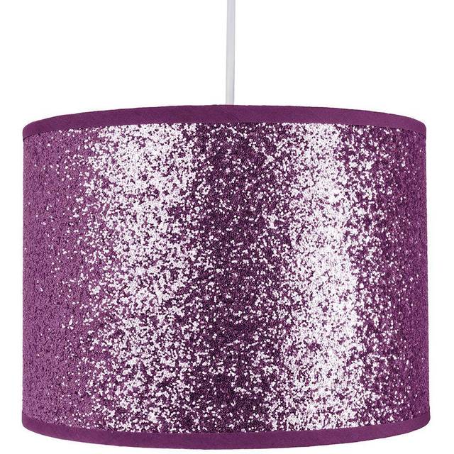 Modern and Designer Bright Glitter Fabric Pendant/Lamp Shade - Purple - 10 inches