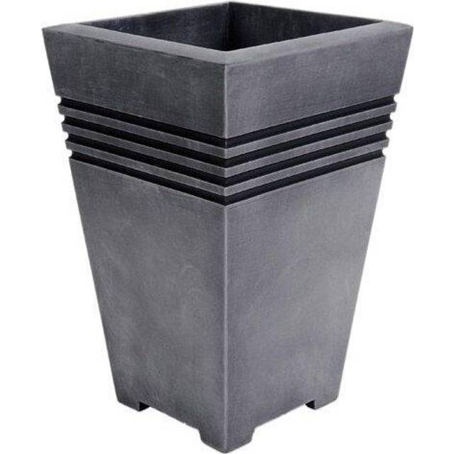 Sankey Milano Tall Square Planter Pewter 46cm Height