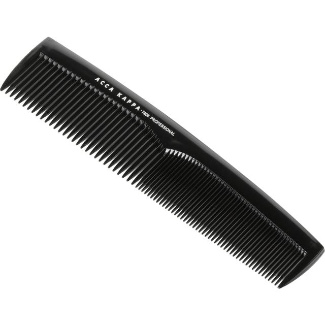 Acca Kappa Professional Styling Fine Coarse Teeth Comb 7208 Black
