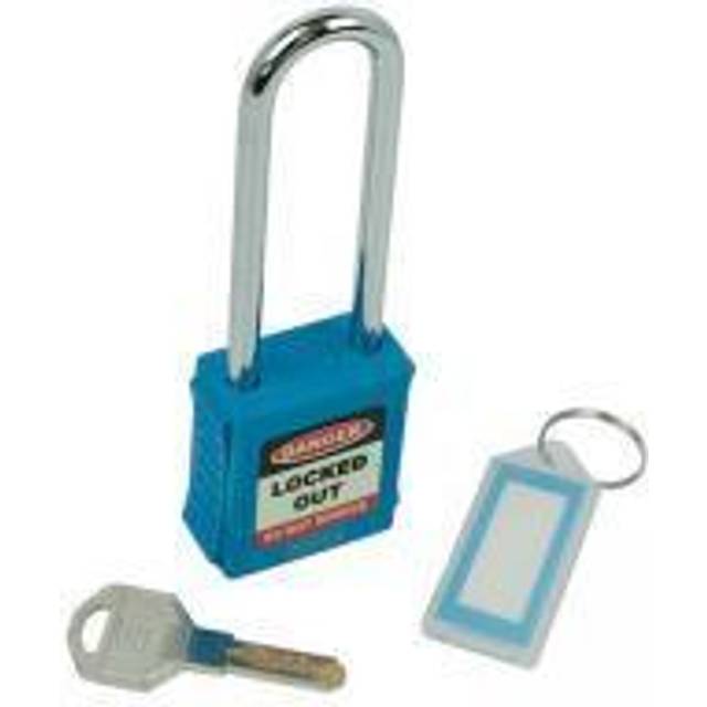 Safety Lockout Padlock - Long Shackle, Blue
