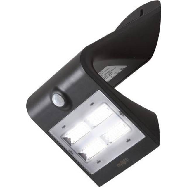 E3LIGHT Mylight.me Wall Light 03 Led Solcelle Sensor Lampe Ip65 |Svart |One Size