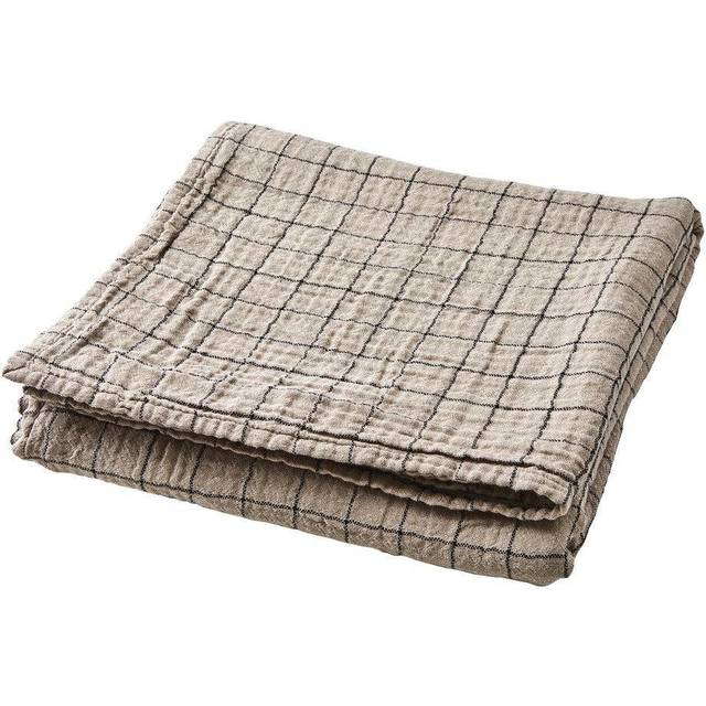 Elsa Duk Rutig Beige/Svart