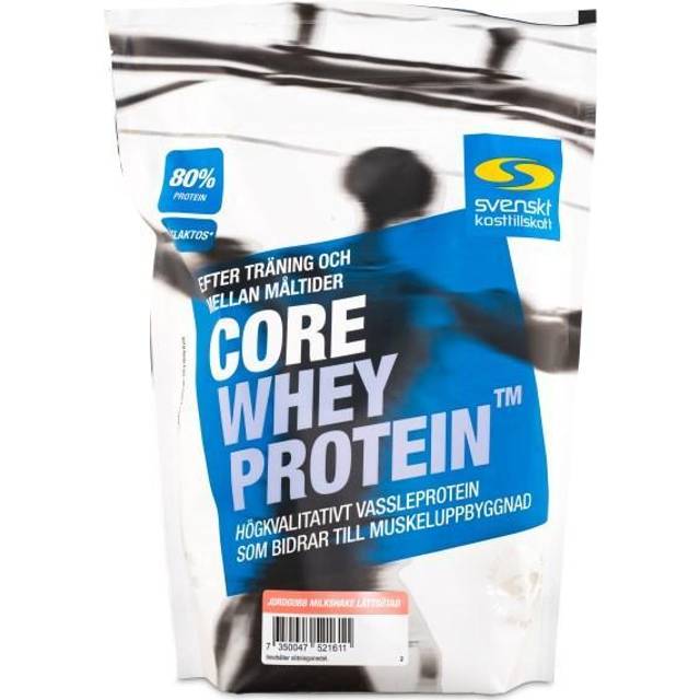 Core Whey Protein, Jordgubb Milkshake Lättsötad, 1 kg