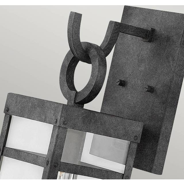 Quintiesse Hinkley Porter Outdoor Wall Lantern Aged Zinc, IP44