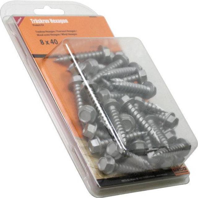 Heco 9620010 Träskruv hexagon, protect C4 8 x 40 mm, 40-pack