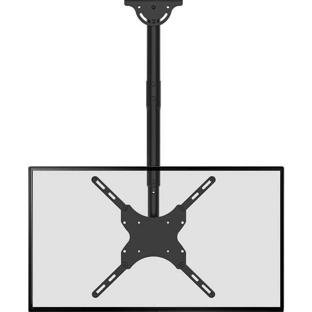 WALI TV Ceiling Mount, Adjustable Tilt Swivel Ceiling TV Bracket for 26 to 65 Inch Flat Screen, Holds Up to 50 kg, Max VESA 400x400mm, Support Flat