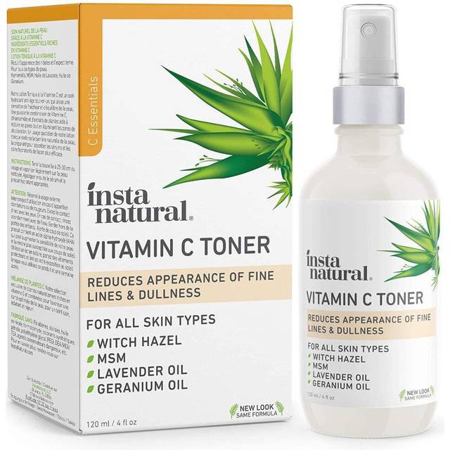 InstaNatural Vitamin C Facial Toner - 100% Natural & Organic Anti Aging Pore Minimizer & Calming Skin Treatment for Face - With Witch Hazel, Aloe Vera