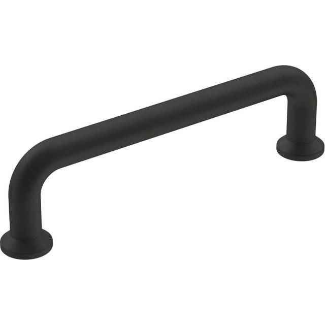 Amerock | Cabinet Pull | Matte Black | 3-3/4 inch (96 mm) Center-to-Center | Factor | 1 Pack | Drawer Pull | Cabinet Handle | Cabinet Hardware