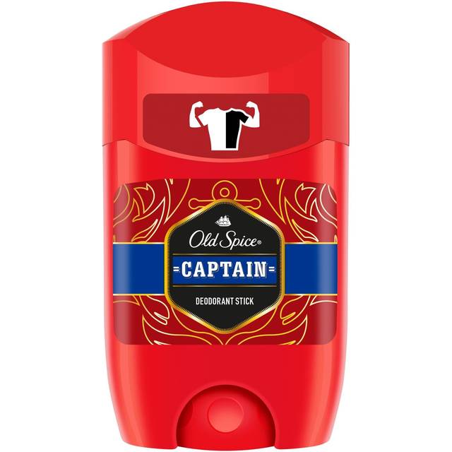 Gamla Spice Captain Deodorant Stick för män (50 ml), män, 48 h färska, 0% aluminiumsalter, inga vita rester och gula fläckar