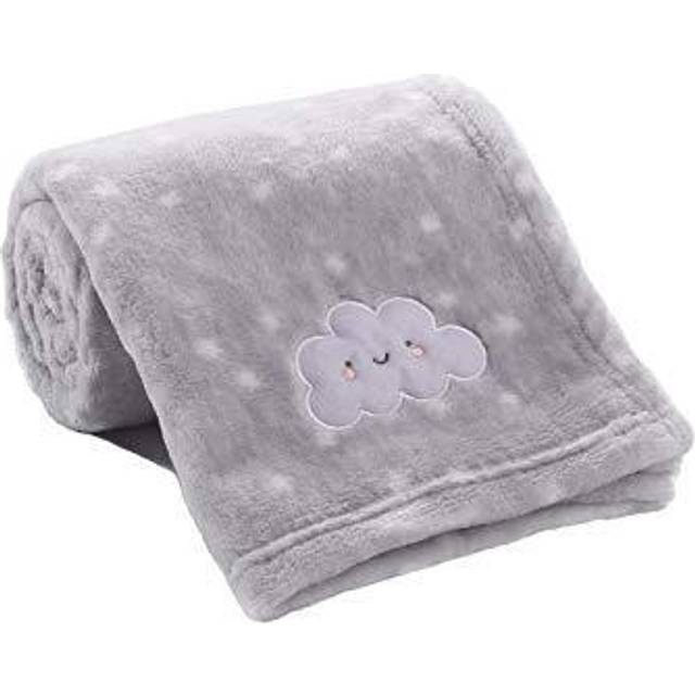 Small Fluffy Warm Baby Throw Blanket for Boy and girl Infant Toddler Crib Cot Stroller (75cmX100cm Grey Cloud)
