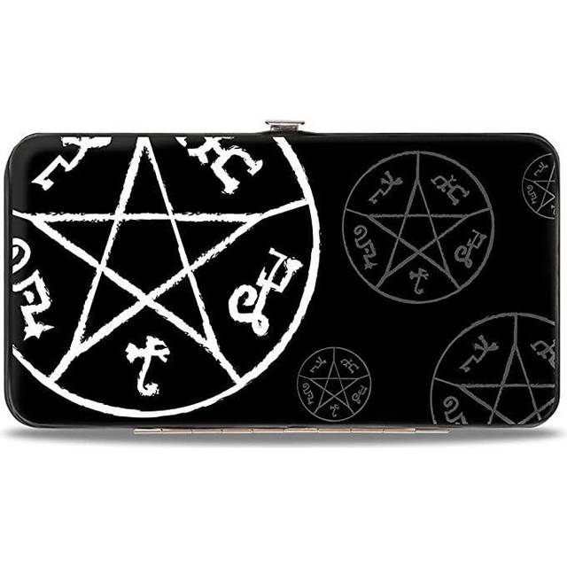 Buckle-Down womens Buckle-down Hinge - Supernatural Devil's Trap Symbol Scattered Black/Gray/White Wallet  Multicolor  7 x 4 US