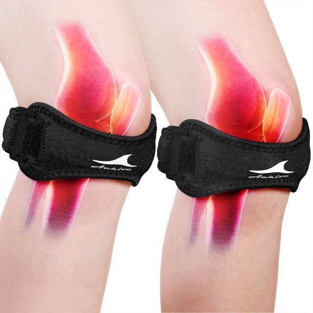 2 Pack Knee Strap for Knee Pain, Adjustable Knee Band, Patella Tendon Knee Support Straps for Running, Gym, Hiking, Weight Lifting, Joint Pain