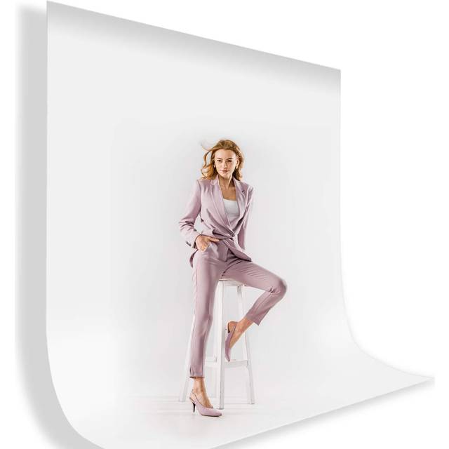 Julius Studio 3 x 3,7 m vit chroma foto video studio tyg bakgrund, bakgrundsskärm, ren vit muslin, fotografistudio, JSAG208