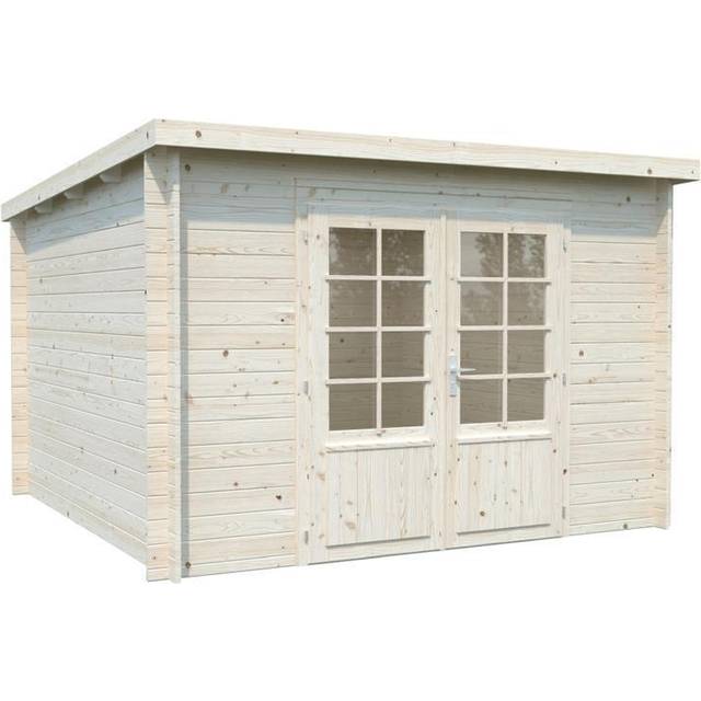 Palmako Ella Stuga 9 m²/inv. 8,7 m², utan golv, impr. natur