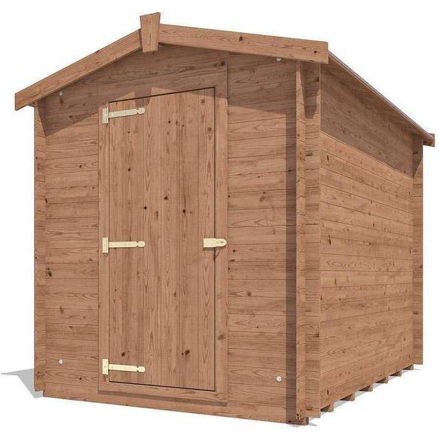 Dunster House Wooden Heavy Duty (19Mm) Log Garden Shed 1.8 X 2.5 Pressure Treated Wood Storage Unit TAArmo, Brown