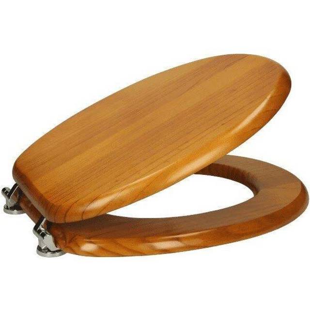 Ceramica Round Toilet Seat - Bottom Fix Antique Pine