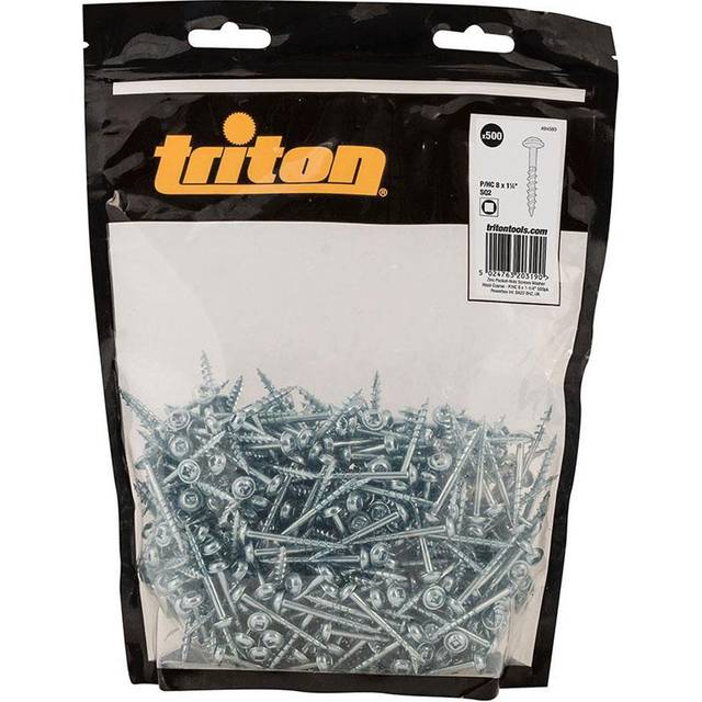 Triton Zinc Pocket-Hole Screws Washer Head Coarse - P/HC 8 x 1-1/4&quot; 500pk