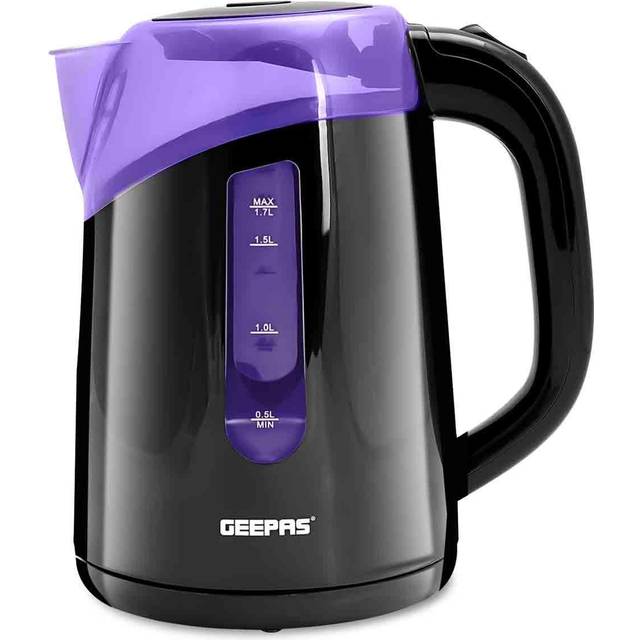 1.7L LED Illuminated Black Plastic Electric Kettle