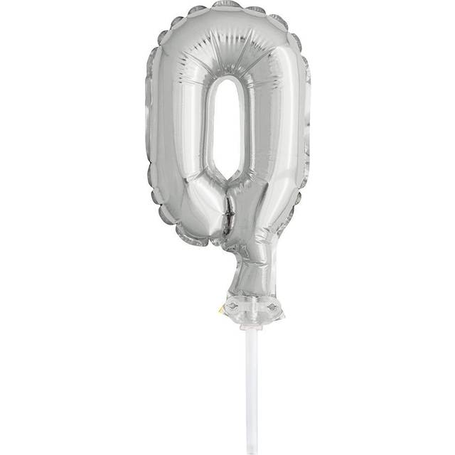 Mini-Ballon Tortendeko, Zahl "0" für Geburtstagstorte runder Geburtstag