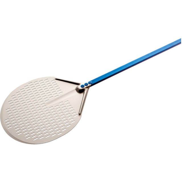 Gi.Metal Pizza Peel - Ø45 cm - perforated - handle: 60 cm - aluminium (anodised) A-45F/60/U