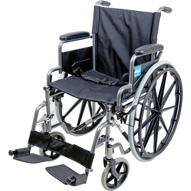 Lightweight Self Propelled Steel Transit Wheelchair - Foldable Design - Hammered