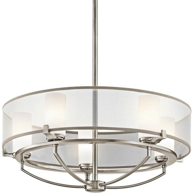 5 Bulb Chandelier Hanging Pendant LIght Classic Pewter LED G9 3.5W Bulb