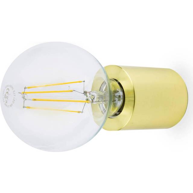 Faro Barcelona - Faro Ten - 1 Light Indoor Candle Wall / Ceiling Light Satin gold, E27